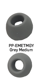GREY REPLACEMENT RUBBER EAR TIPS